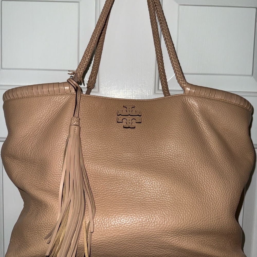 Tory Burch Tan Leather Tote Bag